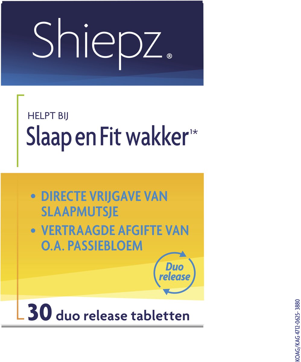 Bol.com Shiepz Helpt bij Slaap en Fit wakker¹* - Slaapmutsje* helpt ontspannen te slapen - Passiebloem* helpt om uitgerust wakke... aanbieding