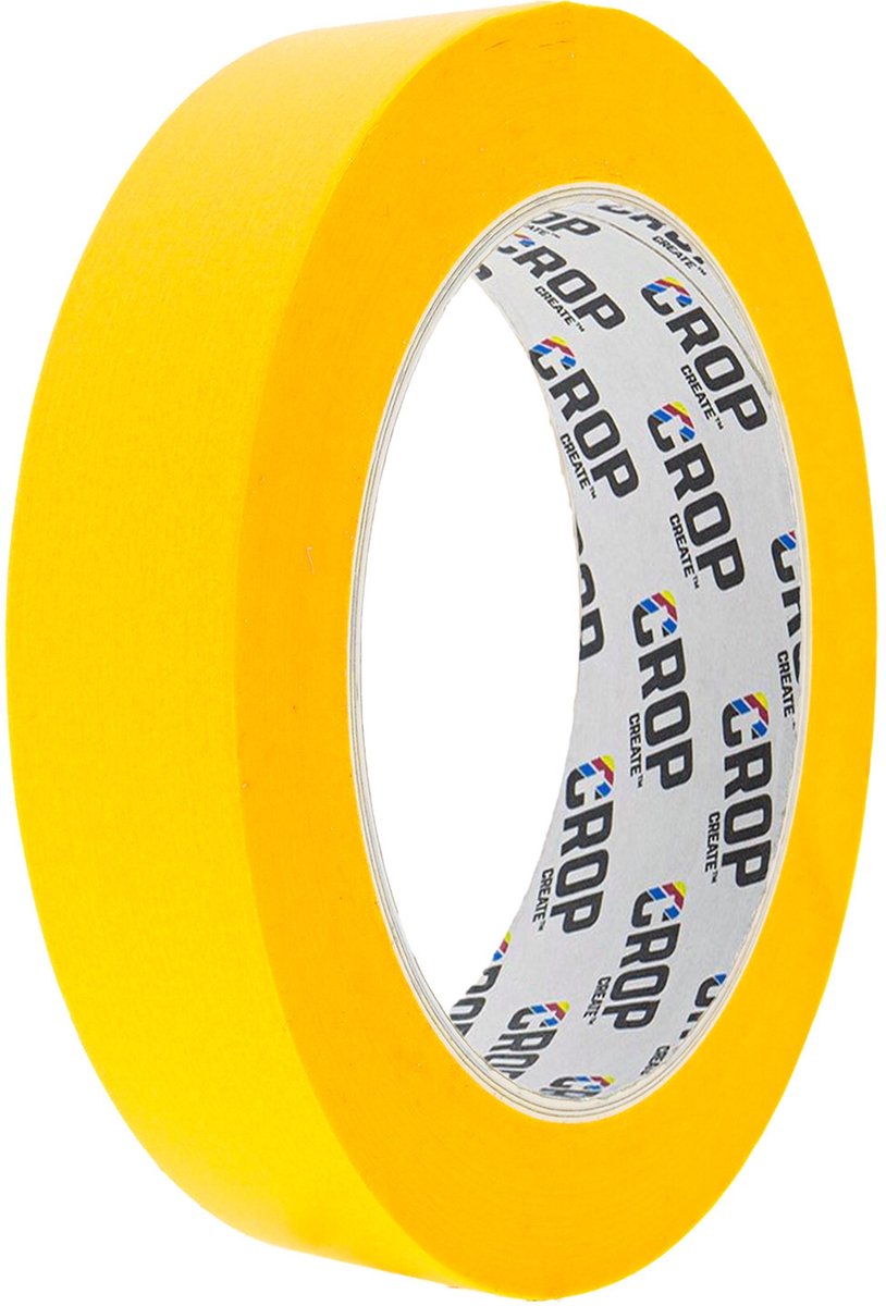 CROP Washi Tape Geel 18mm - per rol