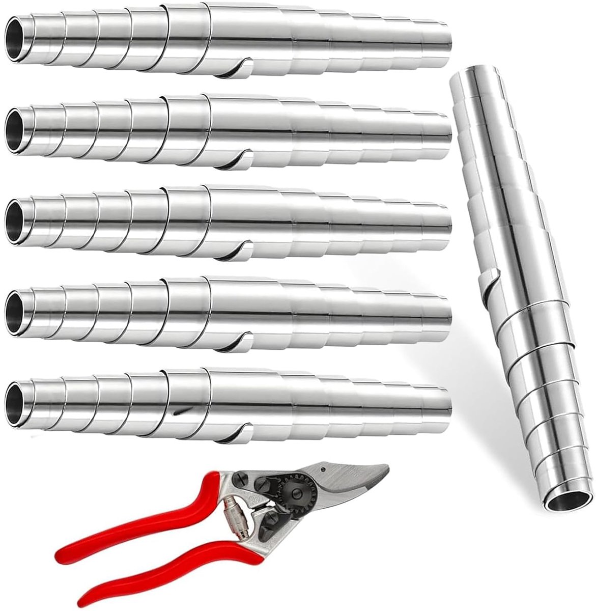 ZIOYANE 6-pack roestvrijstalen vervangende veren voor snoeischaar, 6 cm volume-spiraalveren, universele pasvorm voor - ShopVlot