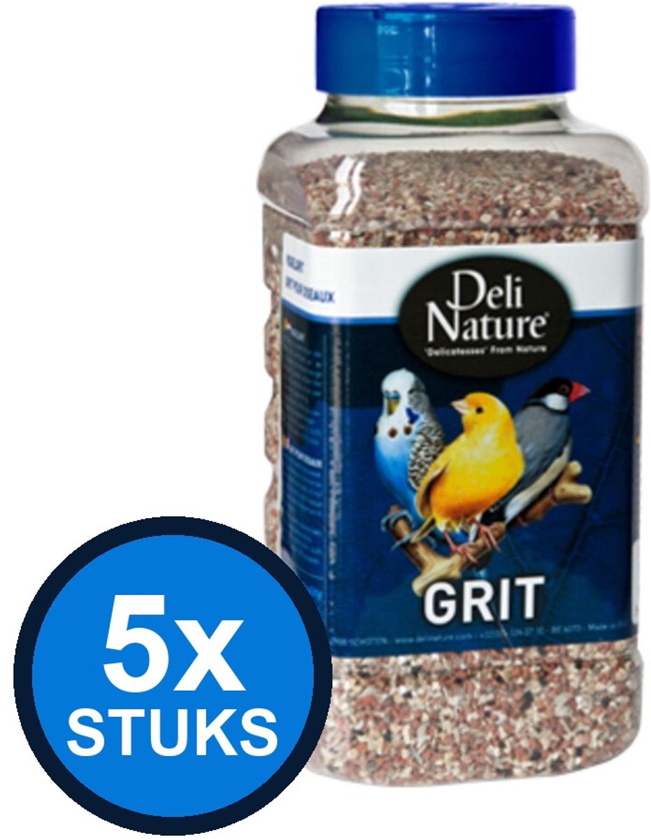 5x Deli Nature - vogelgrit 1,2kg - Vogelvoer - 1.2 kg