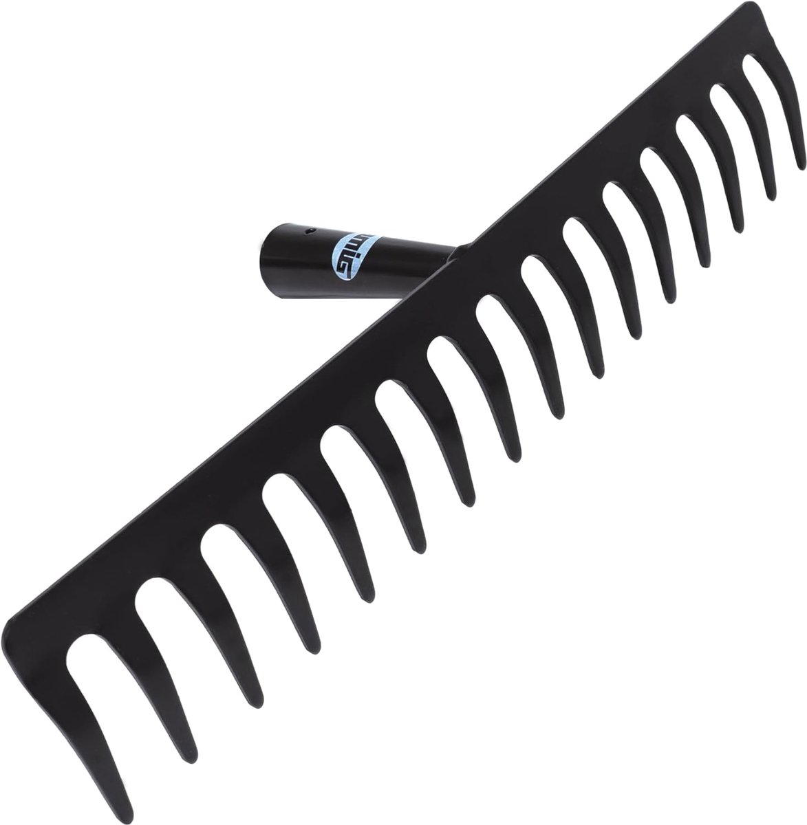 Thijox - Tuinhark Metalen Hark 14 Tanden - Stalen Tuin- en Boomgaardgereedschap - Zwart 350 mm - Ideaal voor Harken en Bewerken van de Grond