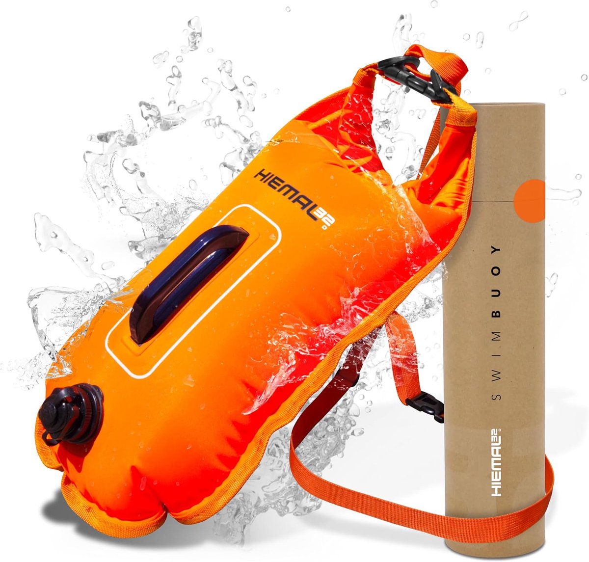 Thijox - Swim Buoy voor Open Water met 15L Waterdichte Droogzak - Hoge Zichtbaarheid, Duurzaam Nylon, Zwemboei met Handgreep voor Veiligheid bij Zee,