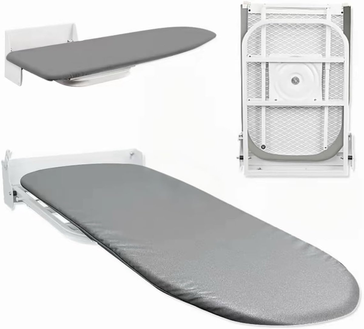Thijox - Strijkplank Wandmontage - Opvouwbaar en 180 Graden Draaibaar - Ruimtebesparende Strijkplank met Hittebestendige Hoes - Compact voor Kleine Ru
