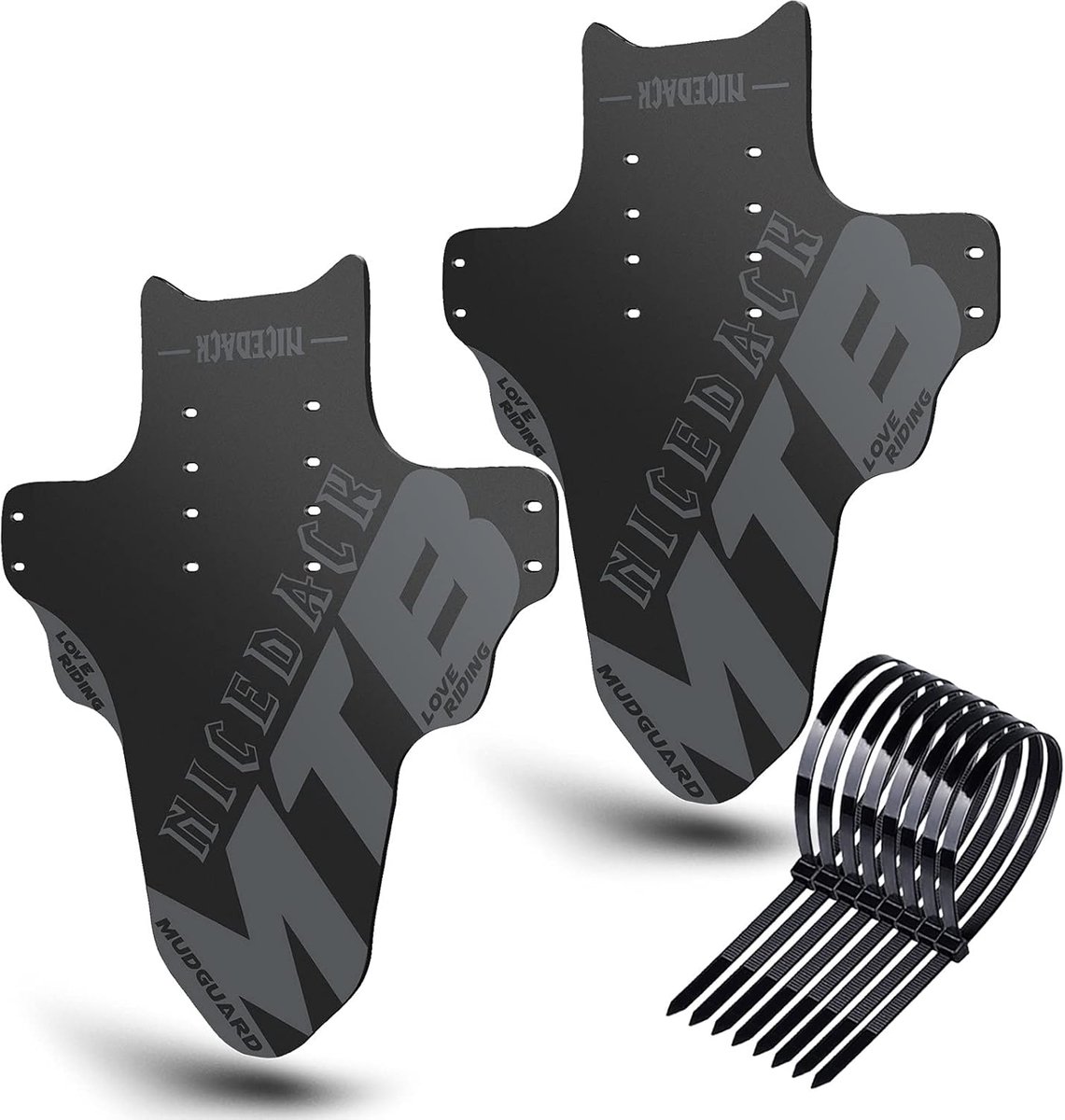 Thijox - Spatborden Mountainbike 2 Stuks, Mudguard Fit voor 20-29 Inch MTB, Spatbord Voor en Achter, Spatbescherming Fiets, Duurzaam en Lichtgewicht