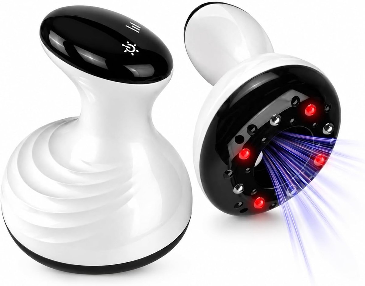 Thijox - 4-in-1 Elektrische Gua Sha Massager, Lymfedrainage en Anti-Cellulitis Massageapparaat met 9 Zuigniveaus en Warmtetherapie, Oplaadbaar Cupping