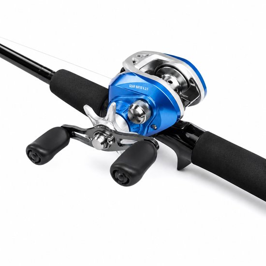 Eurocatch Baitcaster set Deluxe - Baitcasterhengel & Baitcasterreel - Gevlochten lijn - Sofbait kit - Staaldraadjes — afbeelding 5