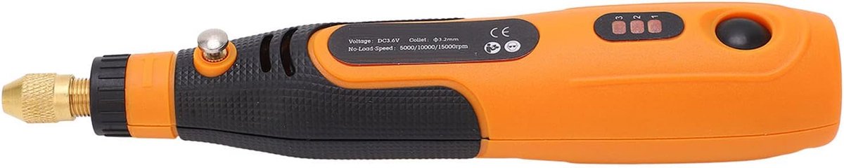 Elektrische graveerpen - Draadloos gereedschap - Doe-het-zelf projecten - 3 snelheden instelbaar - USB oplaadbaar - Grijs