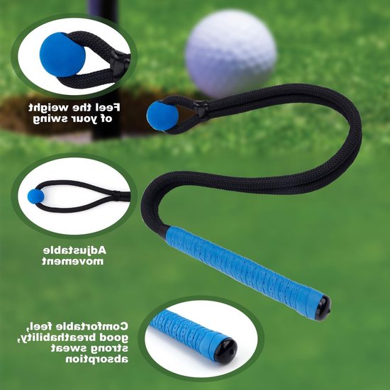 Golf Rope Swing Trainer, Rope Golf Trainingshulpmiddel met Opbergtas Multifunctionele Golf Training Rope Golf Geschenken Golf Rope Trainer voor Krachtbeheersing Fysieke Training van Merkloos — afbeelding 3