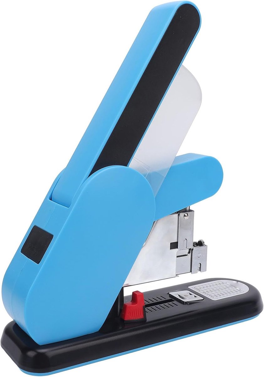 Nietmachine - Robuuste nietmachine - Documenten binden - Instelbare invoerdiepte - 190 vel capaciteit - Blauw