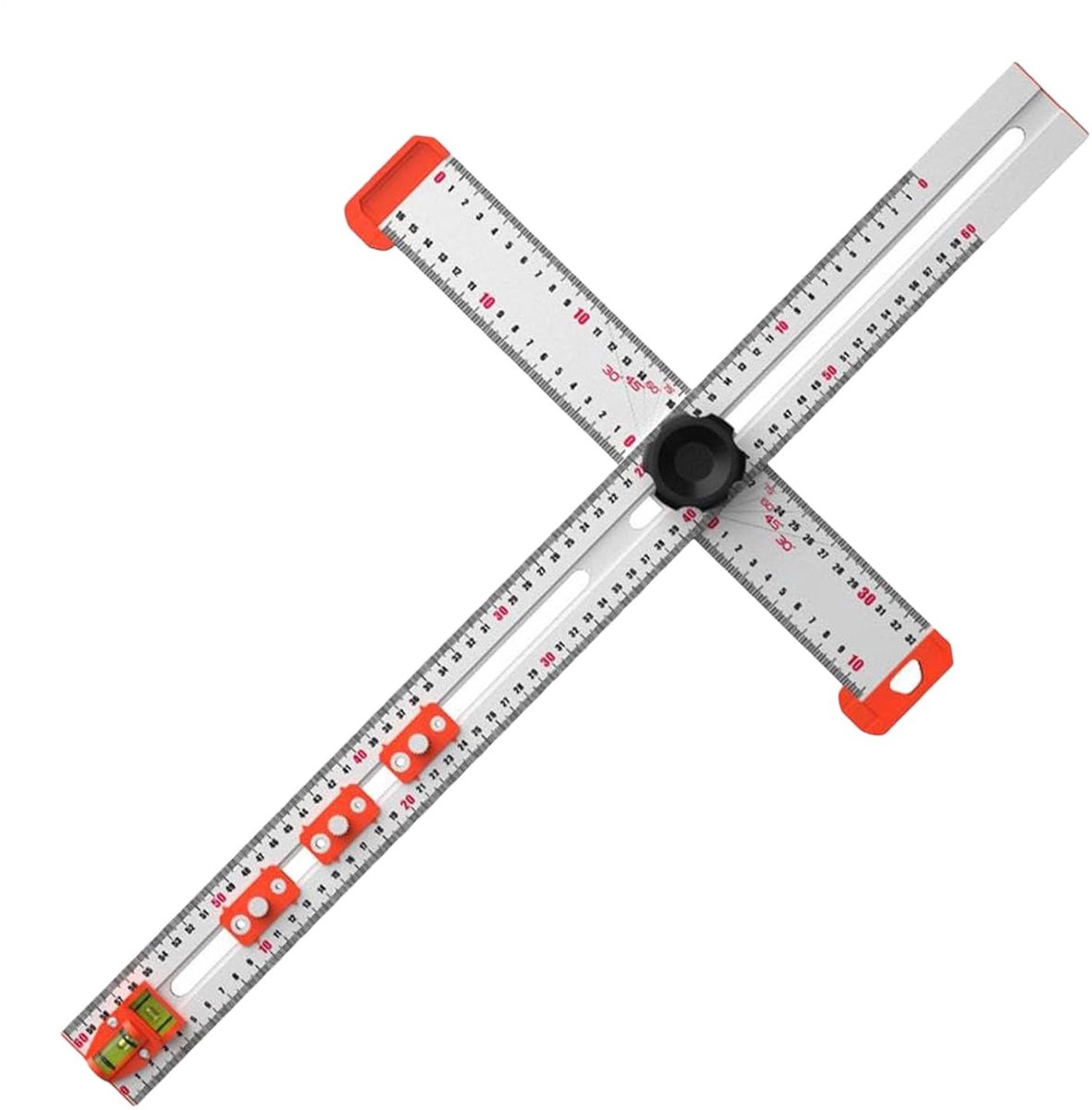 Precisie meetliniaal - T-liniaal - Nauwkeurig Tekenen - Verstelbare hoek - 65 cm - Zilver
