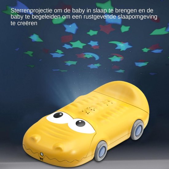 Verhaal Projector Speelgoed - Muzikaal Educatief - Interactief Verhalen Vertellen - Draagbaar Compact Ontwerp - 15 cm - Geel — afbeelding 4