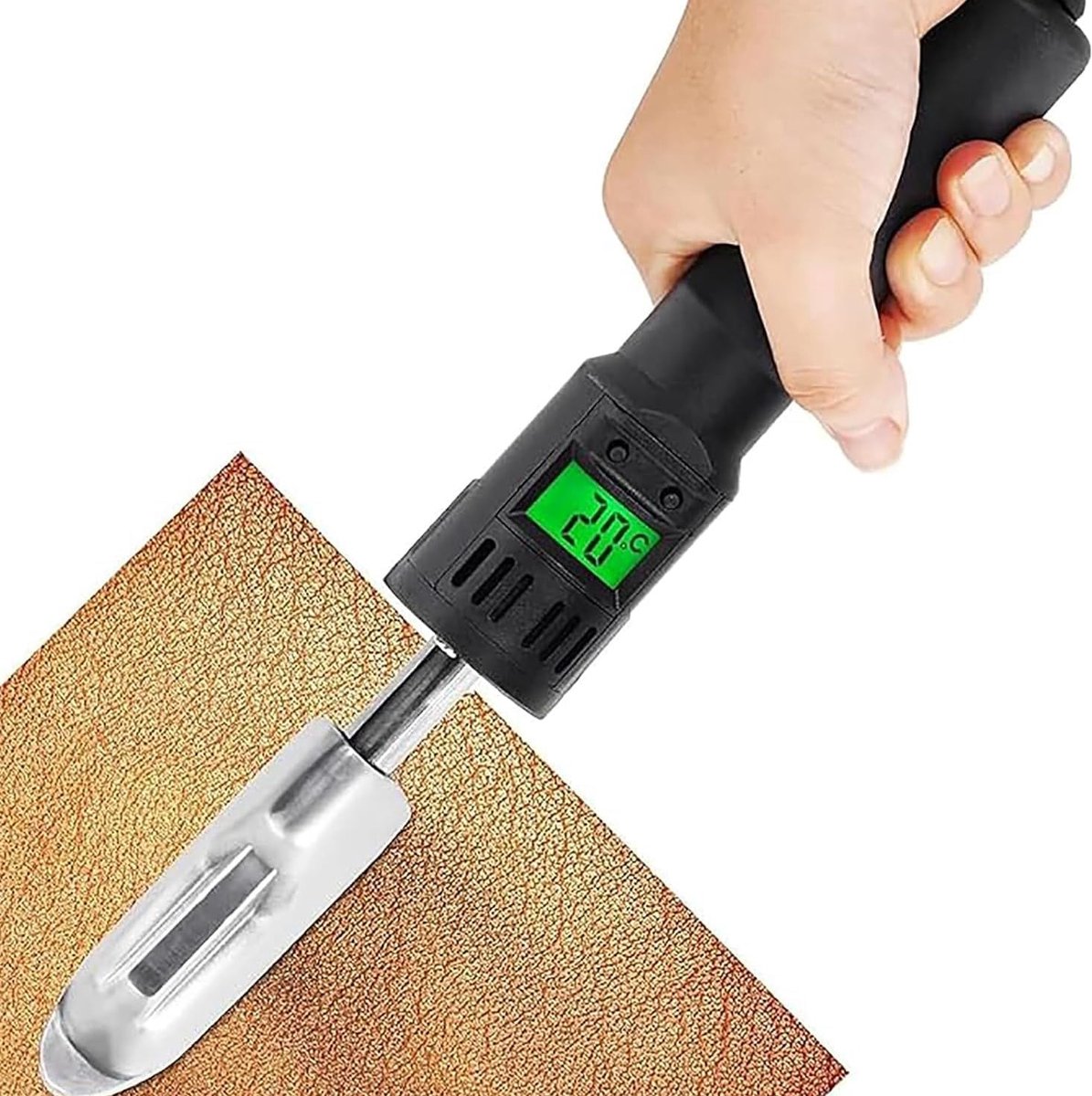 Mini strijkijzer - Leer strijkijzer - Kreukels verwijderen - Instelbare temperatuur - 80 Watt - Zwart