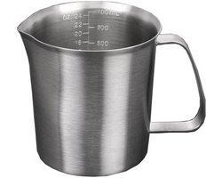 RVS Melkkan - Opschuimkan Jugh - Koffie Maken - Ingebouwde Schaal - 700ML - Zilver