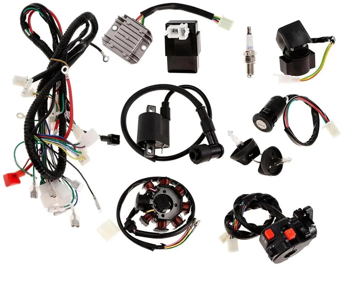 Kabelboom Set Motor - Contactslot Set CDI Kit - Motor Starten - Complete Vervanging - Voor 150-250cc - Niet gespecificeerd