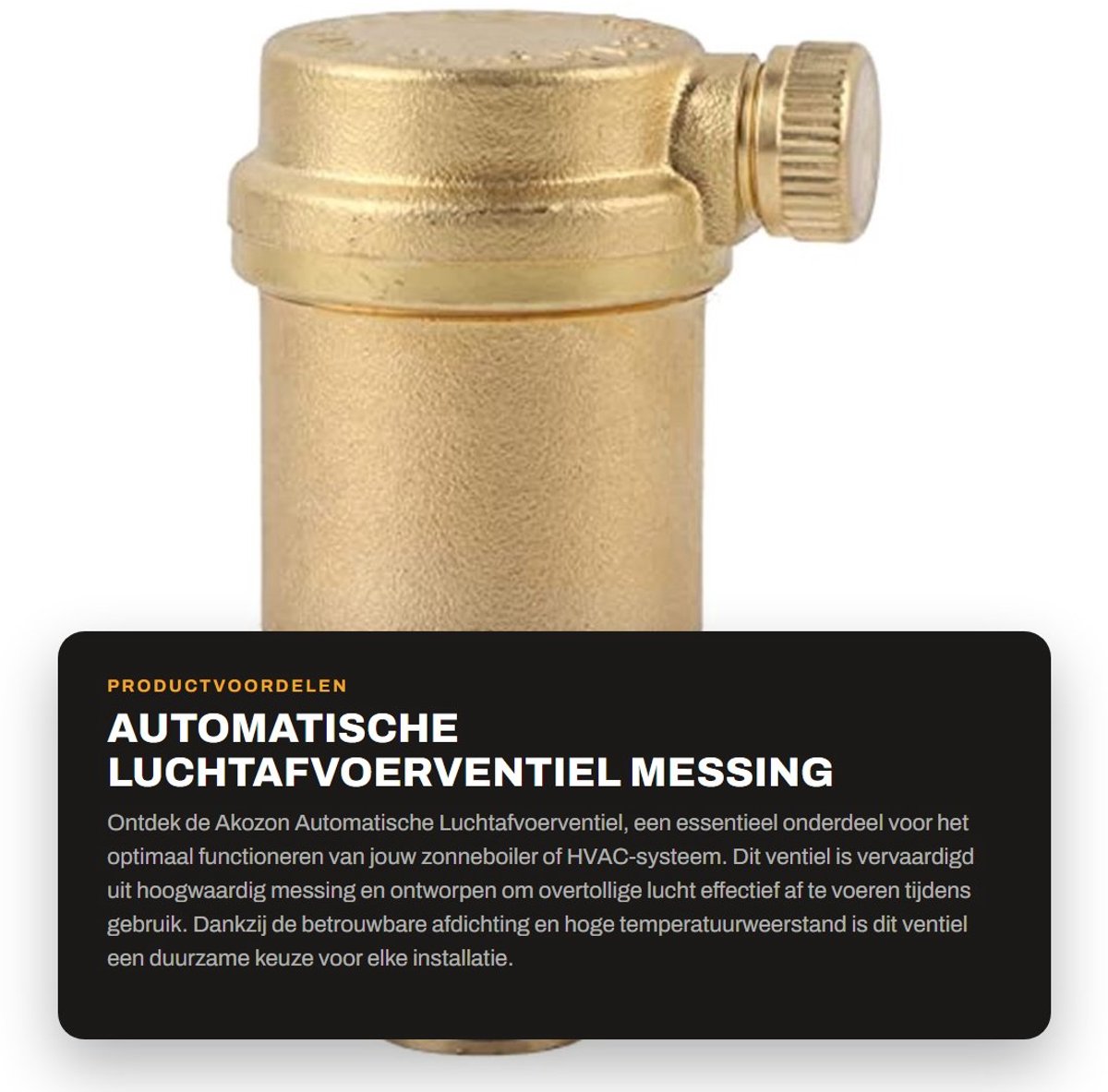 Dailygoods- Automatische Ontluchter - Messing - Dn20 G3/4
