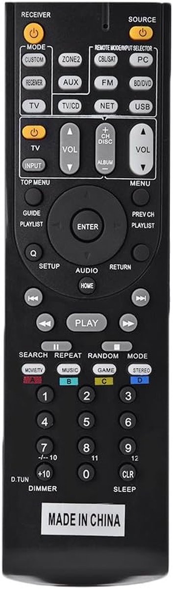 Afstandsbediening - Universele Controller - Audio Video Bediening - Directe Werking - 19.5 x 5.5 cm - Zwart