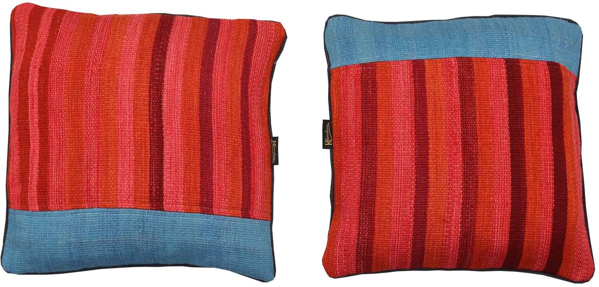Handgeweven Gestreepte Kilim Kussen