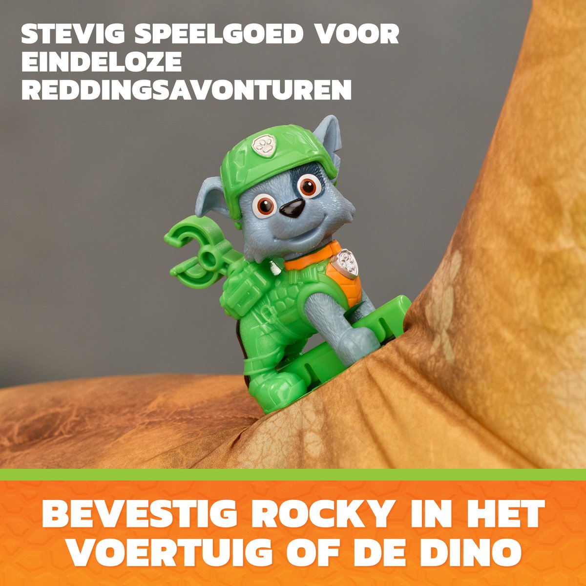 PAW Patrol - De Dino Film - Megasaurus Dino -Voertuig met een opblaasbare speelgoeddinosaurus van 76,2 cm en Rocky-actiefiguur — cadeau in Spellen & Speelgoed - foto 6