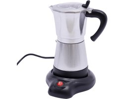 Espressomachine Elektrisch - Mokkakan Aluminium - Koffie Bereiden - Hoge Druk Systeem - 300 ml - Zilver
