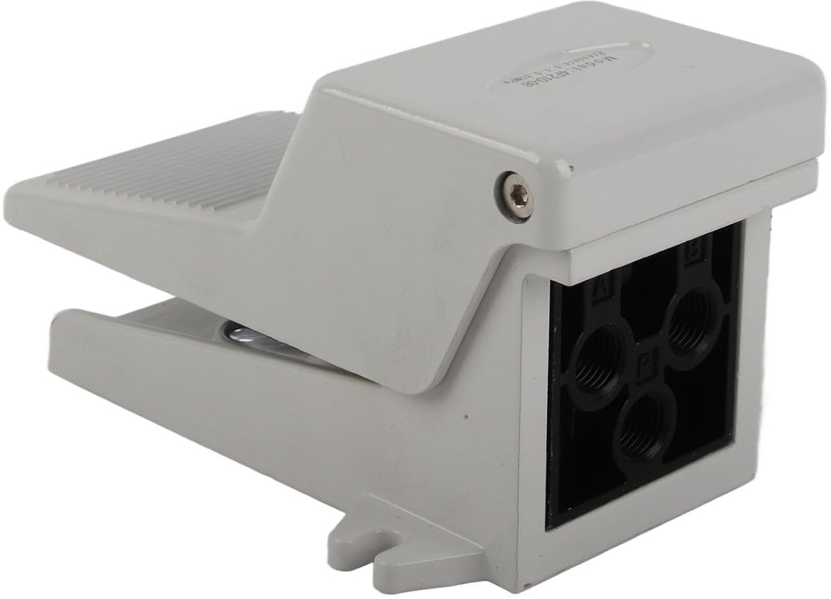 Voetbediening Pedaalklep - Pneumatische Schakelaar - Industriële Automatisering - Duurzame Aluminiumlegering - 17 x 10 x 10 cm - Grijs