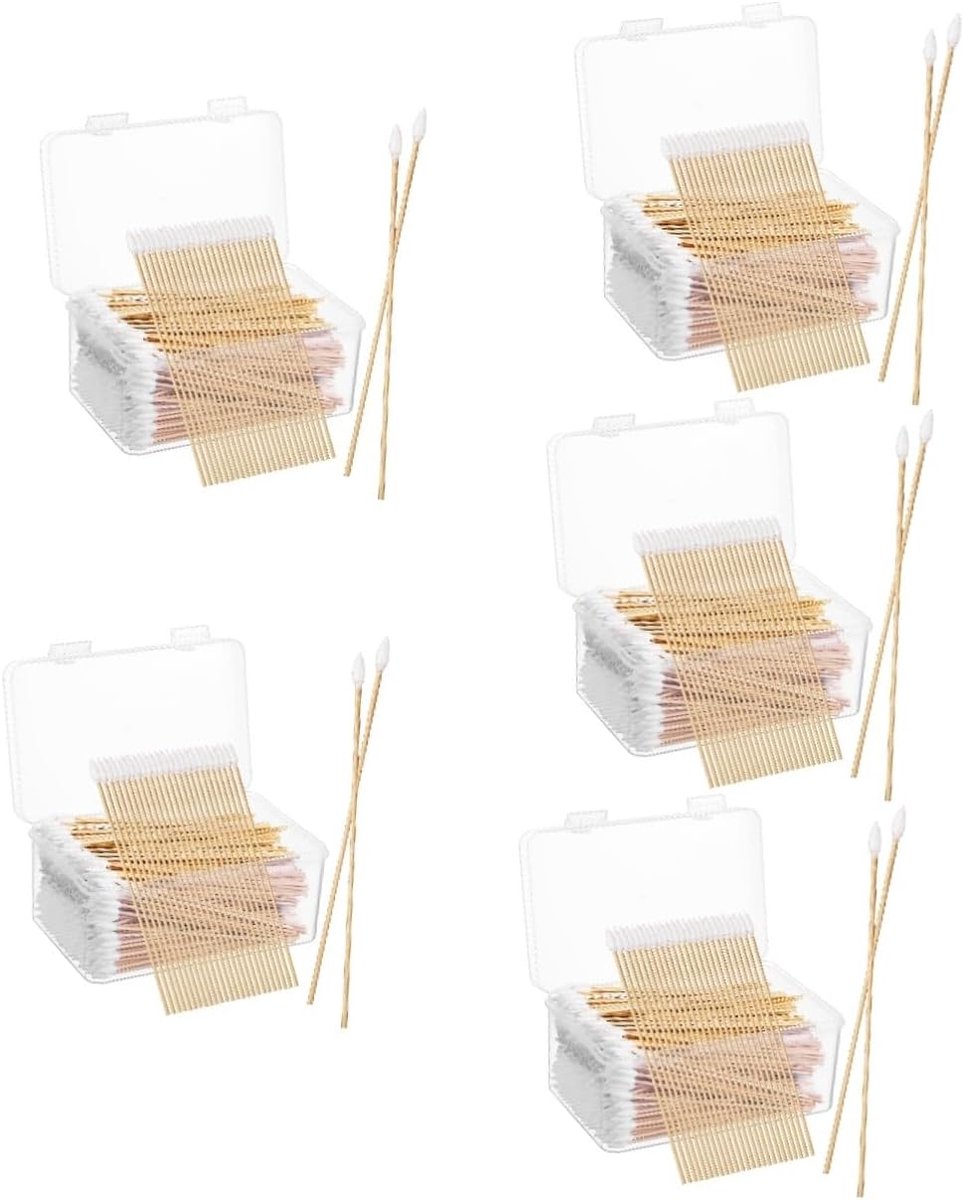 Wattenstaafjes - Reinigingstips - Make-up aanbrengen - Precisie punt - 2500 stuks - Kaki