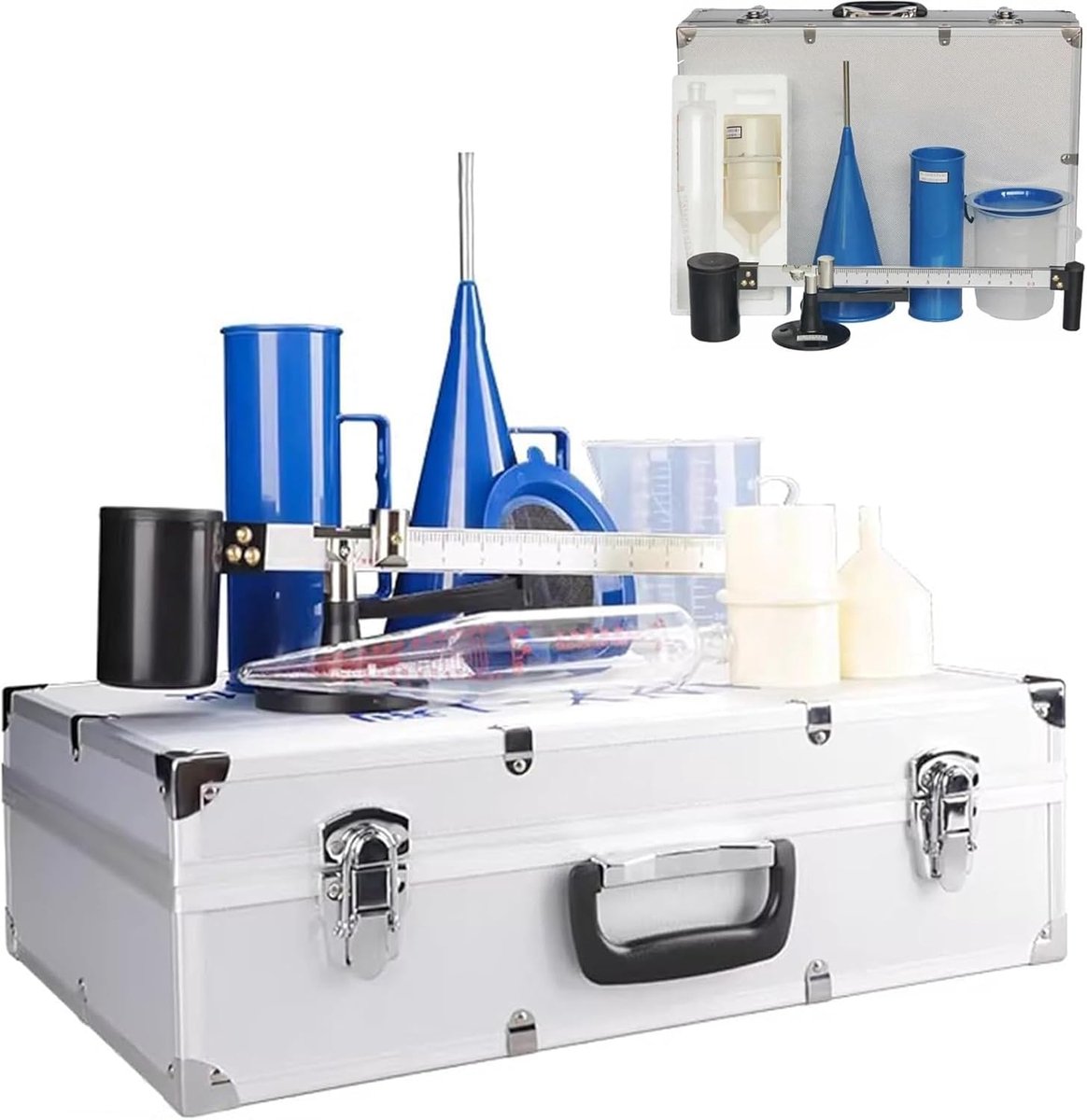 Modder Tester Kit - Bouw Testinstrument - Precisie Meting - Hoge Nauwkeurigheid - 0.96-3 g/cm3 - Aluminium