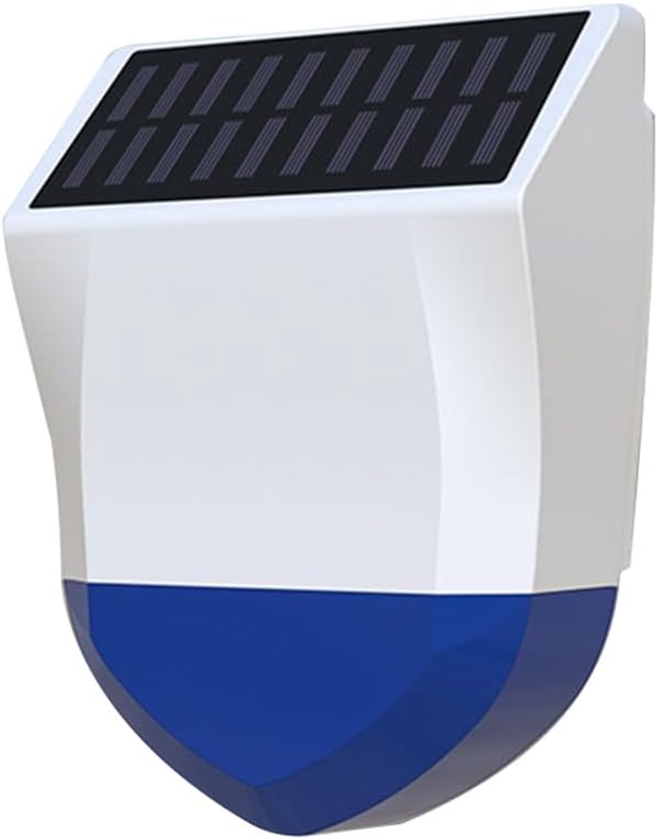 Slimme Sirene - Geluid Alarm - Beveiliging Huis - Zonne-energie Waterdicht - 23 x 19 cm - Zwart