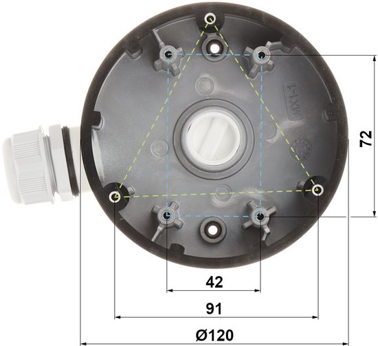 Hikvision DS-1280ZJ-DM46 montagebox van aluminium van Hikvision — afbeelding 3
