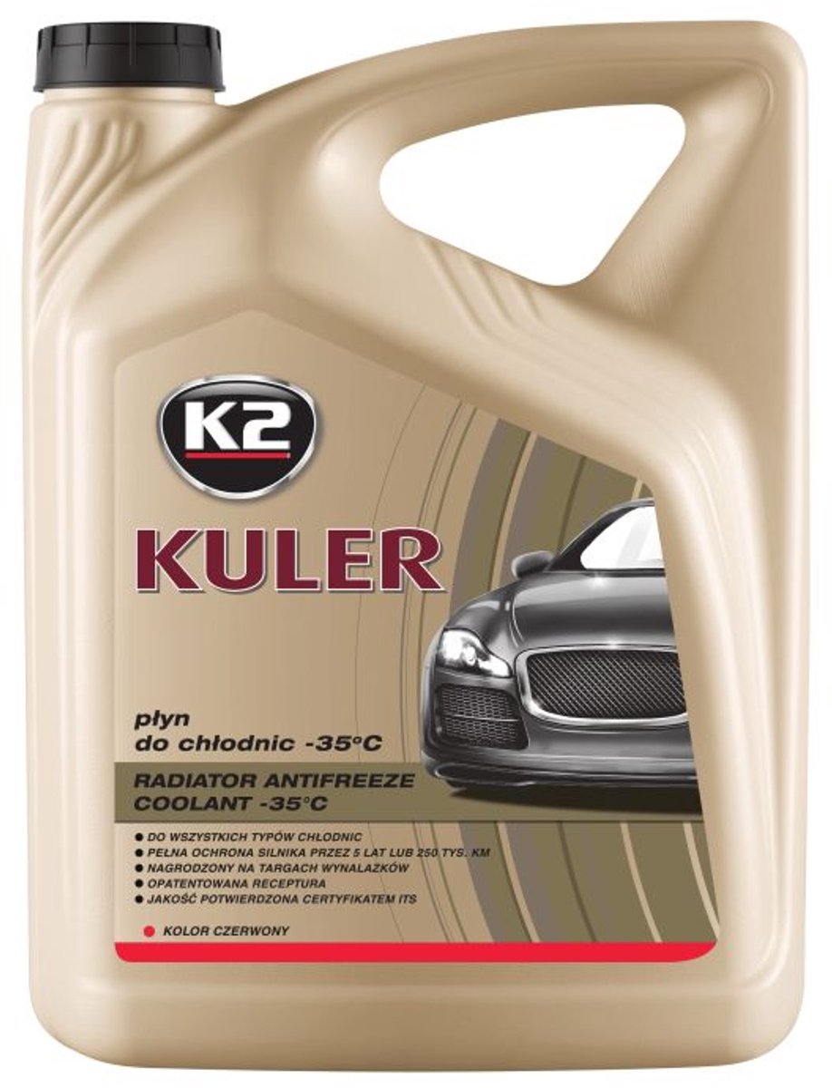 K2 Serie Rode Koelvloeistof Turbo 5L Bescherming Tot -35°C Rood
