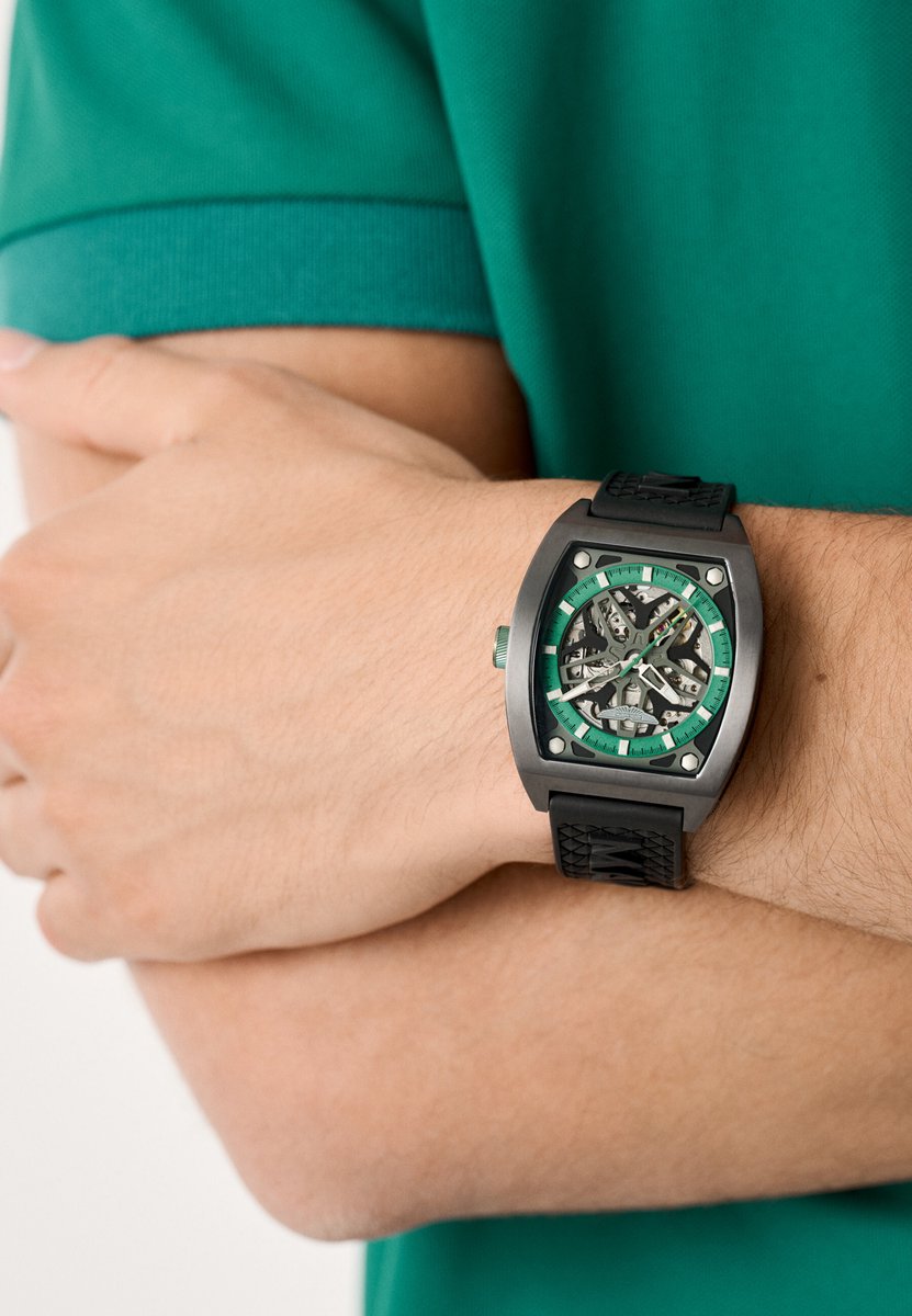 Aston Martin Trg W Mechanisch Automatisch Horloge Zwart Kast Gemaakt Van 100% Titanium En Een Armband Van 100% Siliconen 41 MTRT1F5013E, MTRT1F5023E
