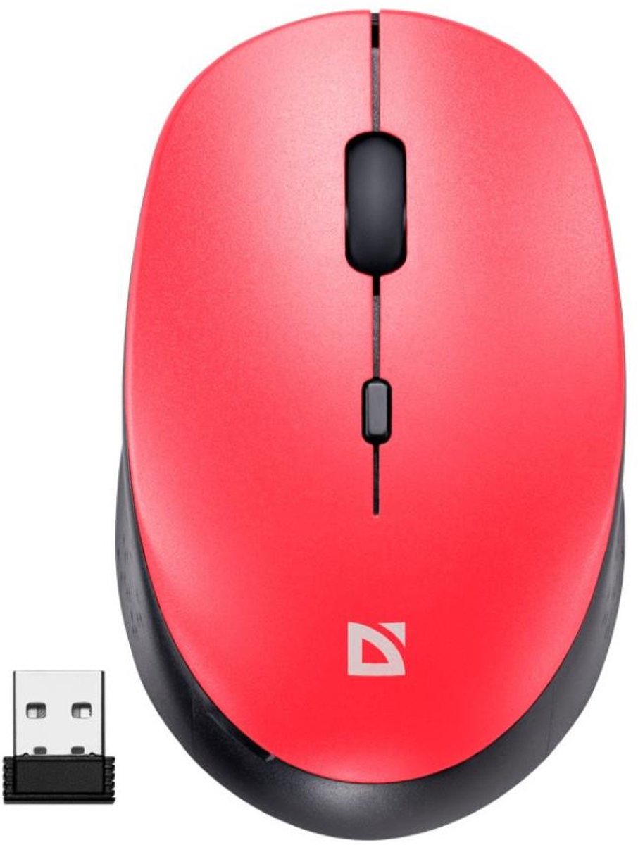 Defender Auris MB-027 - Draadloze Optische Muis - Stil - Ergonomisch - Rood
