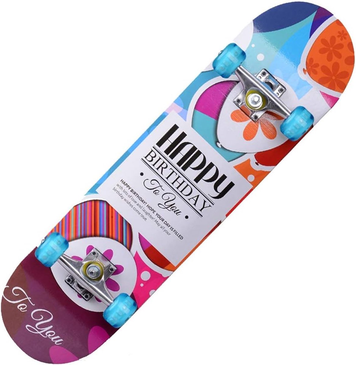 Longboard Skateboard Streetboard Vierwieler Straat Cruisen Dubbel Concave Deck 31.1 x 8.1 inch Patroon