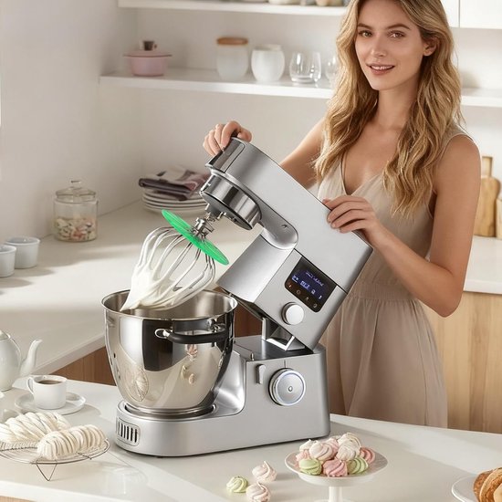 Keukenmachine Spatbeschermer - Mixer Accessoire - Schoon Bakken - Slimme Morspreventie - 14 cm Breed - Groente — afbeelding 3