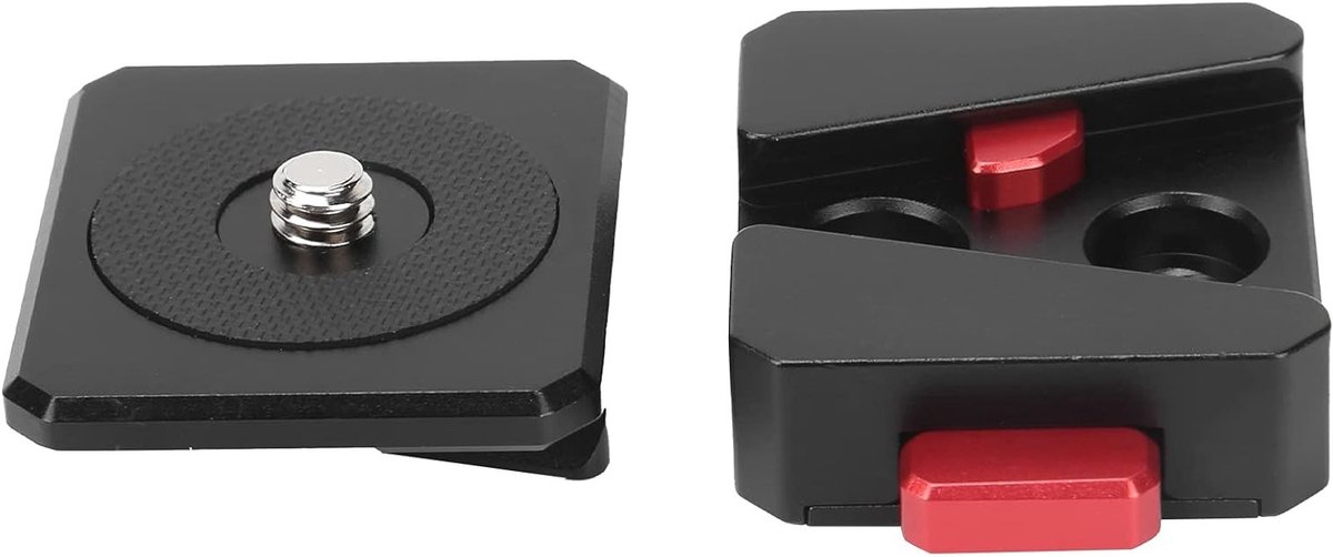 Mini V-Lock Quick Release Plate voor Camera's, Tripod Mount Adapter met 1/4 Inch Schroef, Geschikt voor V-Mount Accu en Videoproductie