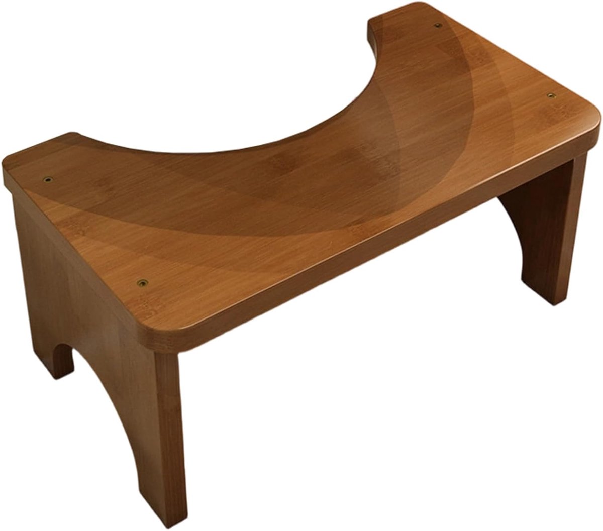 Toiletkruk Hout - Badkamerkruk Stabiliteit - Comfort Verhoging - Ergonomisch Ontwerp - 37 x 20 x 17 cm - Bruin