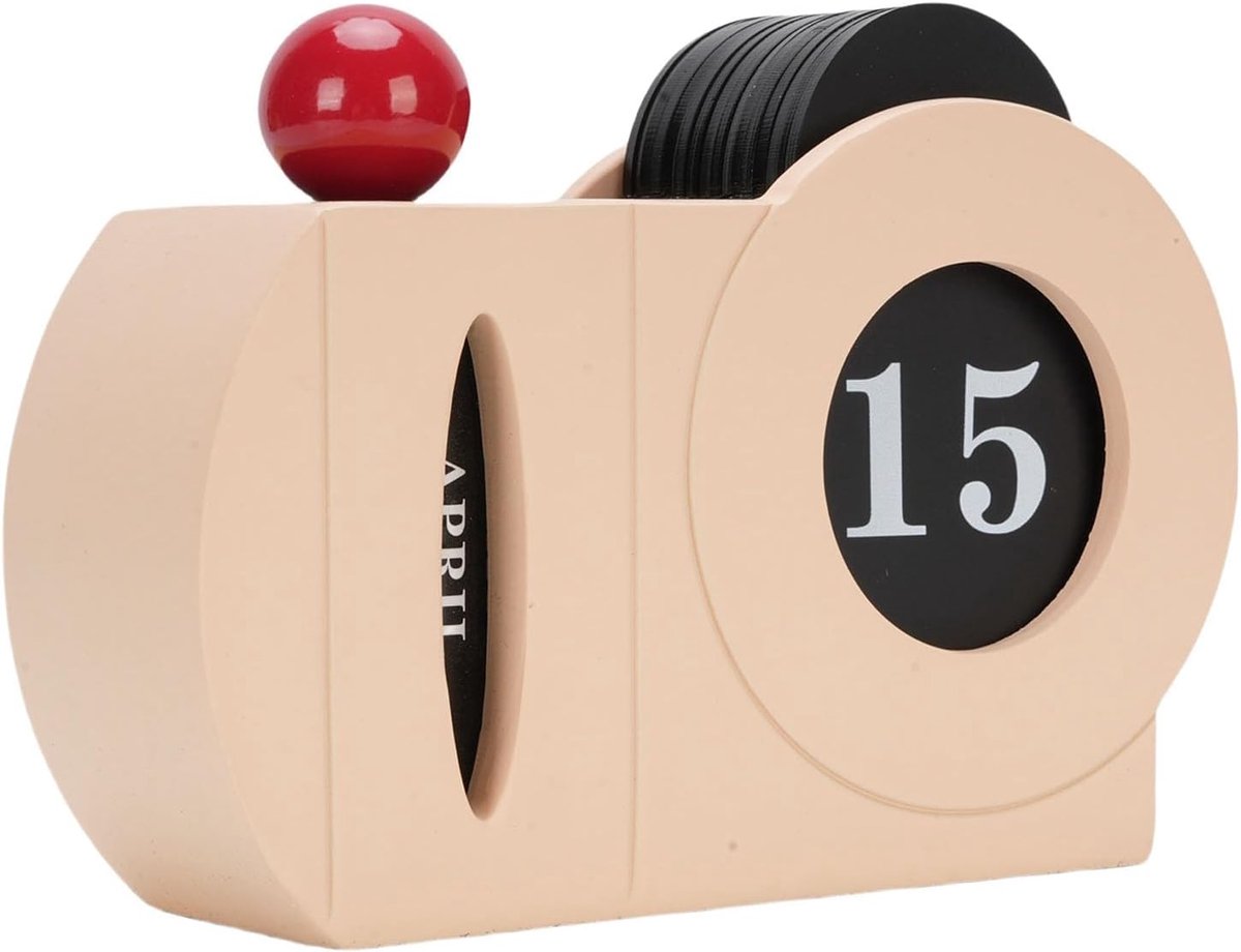 Bureau kalender - Houten decor - Thuiskantoor organiseren - Handgemaakt ontwerp - 18x6x13 cm - Houtkleur