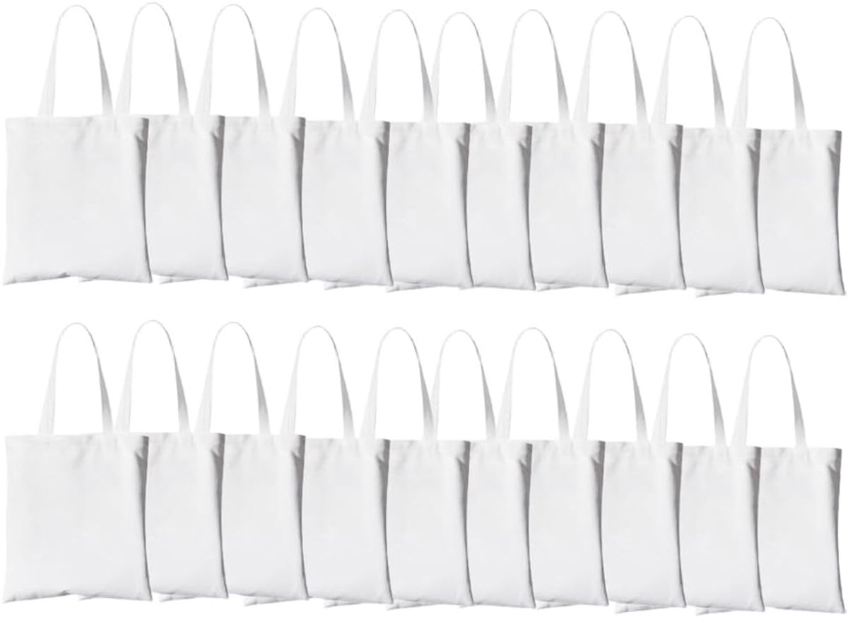 Sublimatie Tote Tassen - Canvas Draagtassen - Zelf Maken - Absorbeert Verf Goed - 20 Stuks 34x45cm - Wit
