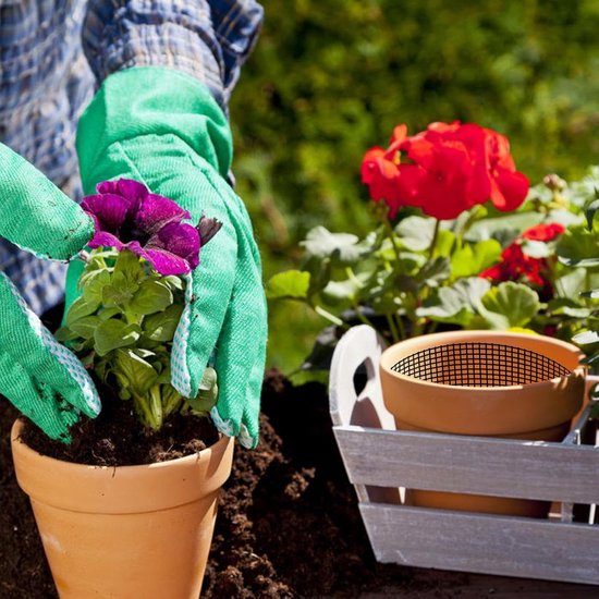 5 stuks-Rechthoekig bloempotma-Planten Mesh Pads-Bloempotrooster-Bloempot Gaas Pakking-plastic bloempot gat gaasmat-Drainage rooster planten-gaas tuinmat-Voorkomt Bodem Lekkage-20x30cm van Merkloos	 — afbeelding 4