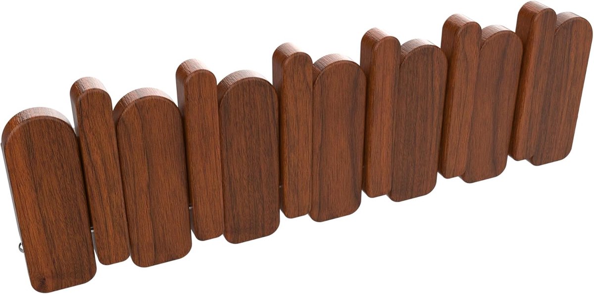 Houten Kapstok - Muurhanger Sleutelhanger - Opbergen Jassen - Inklapbare Haken - 6 Haken -