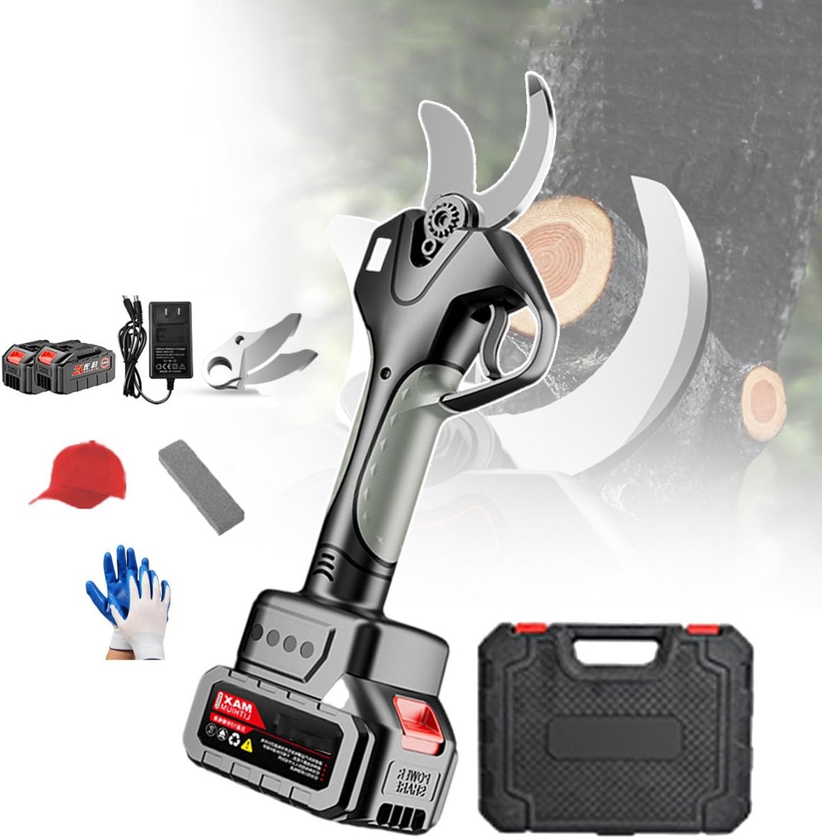 Elektrische Snoeischaar - Accu Snoeischaar - Tuinonderhoud Buiten - Borstelloze Motor - 45 mm Snoeien - Zwart