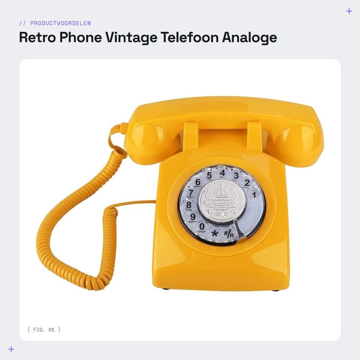 Dailygoods- Retro Telefoon met Draaischijf - Vintage Telefoon - Vaste