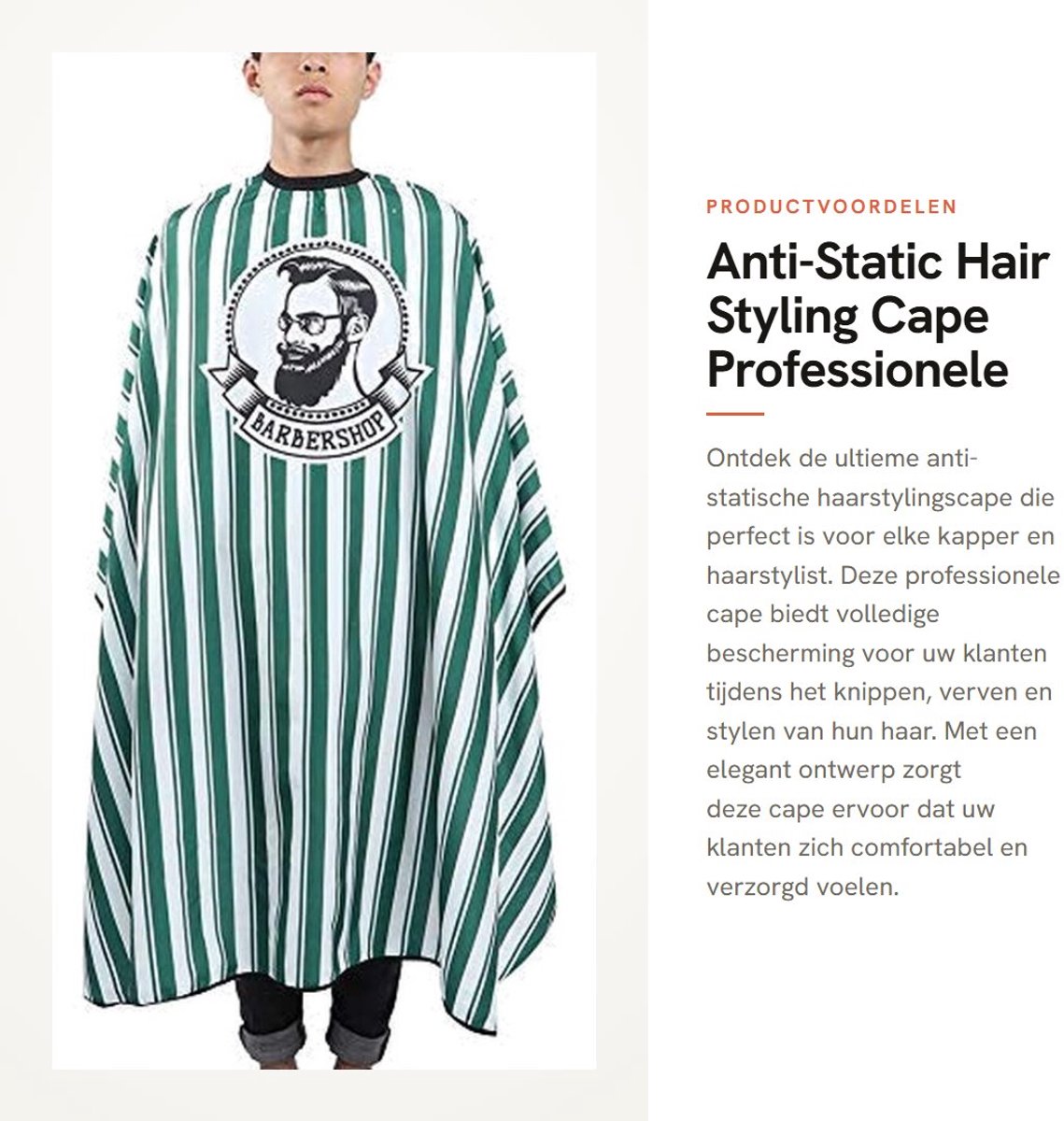 Dailygoods - Anti-Static Hair Styling Cape - Professionele Haarstylingscape - Comfortabel en Beschermend - Perfect voor Kappers - Antistatisch Schort...