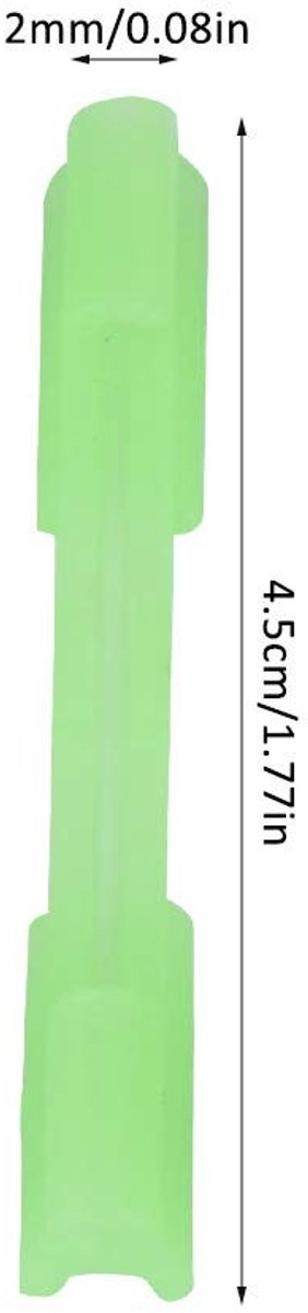 Dailygoods- Hengel Clips 40 Stuks - ABS Kunststof - Lichtgewicht - Draagbaar - Voor Nachtvissen - Geschikt voor Staafdiameters 1,5/2/2,5 mm - Vishulpmiddelen van Dailygoods — afbeelding 5