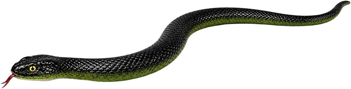 Nep Slang - Rubber Dier - Tuin Beschermen - Realistische Vorm - 35 cm - Cyaan Blauw