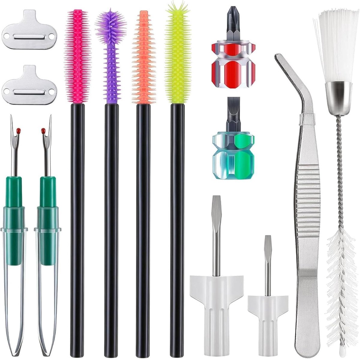 Naaimachine Onderhoudsset - Reparatieset Naaien - Machine Reinigen - 14 Delig Gereedschap - Compact Formaat - Multicolor