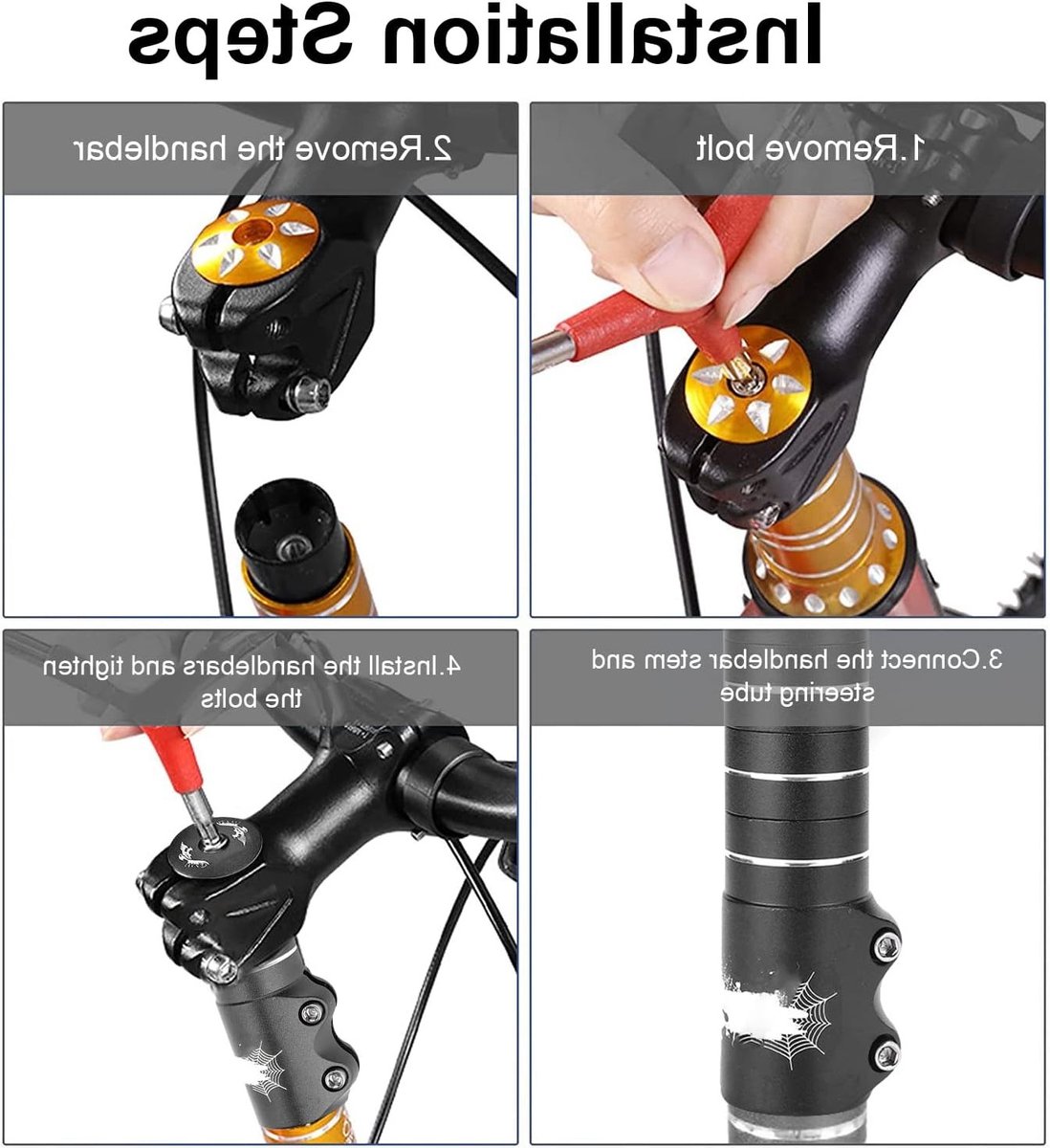 Verstelbare Hoogteadapter voor Fiets, Aluminium Verlengstuk voor Stuur en Voorvork, Handlebar Raiser voor Verbeterde Rijervaring en Comfort
