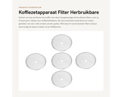 Vervangfilter voor French Press - 5 stuks - 80 Mesh RVS Filter voor 350ml Koffiezetapparaat - Koffie - Espresso - Thee Machines