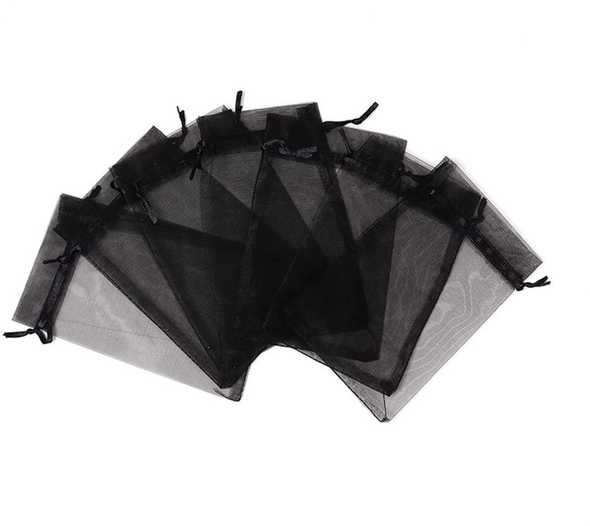 Dailygoods- Organza zakjes 20x30 cm - Geschenktas - Trekkoord - Sieradenzakjes - Snoepzakjes - 100 stuks - Geschenkzakjes