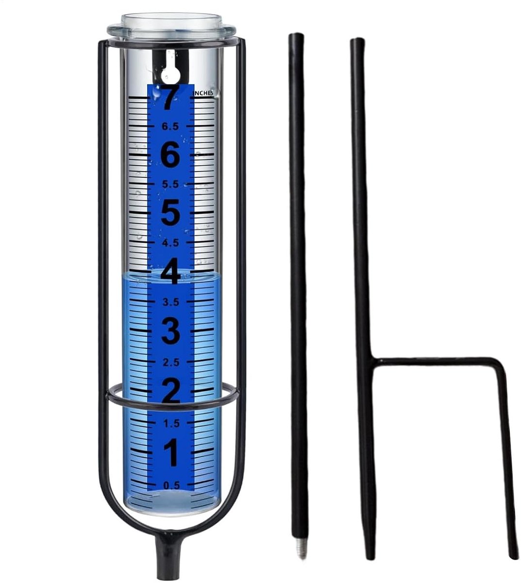 Regenmeter Tuin - Regenmeter Buiten - Planten Verzorgen - Vorstbestendig Materiaal - 73.2 cm - Transparant