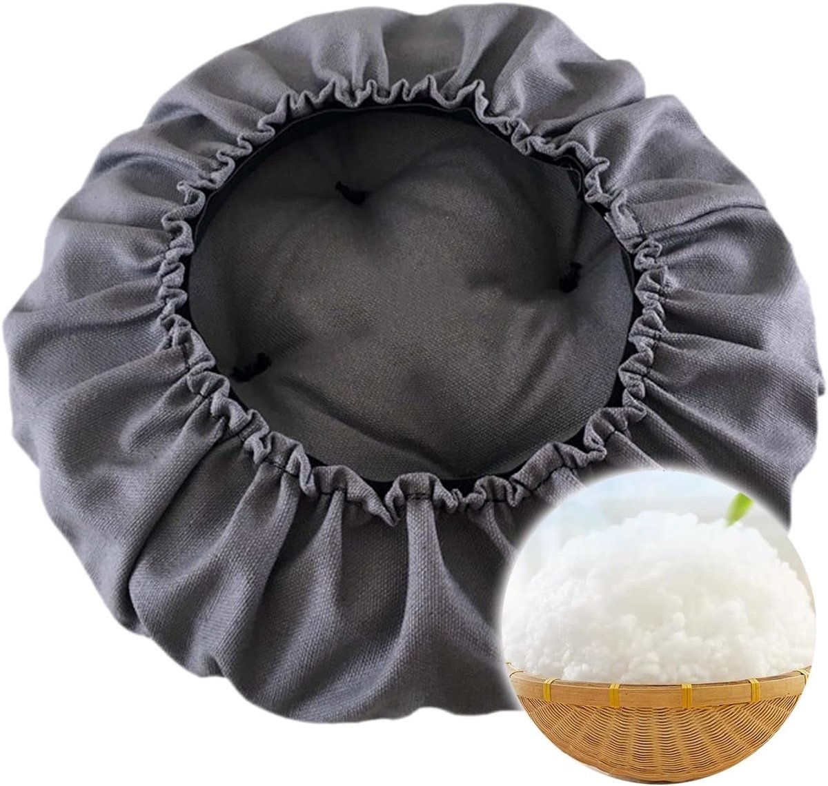 Ronde Stoelkussens - Zitkussens - Comfortabel Zitten - Met Elastische Band - 50 cm Diameter - Grijs